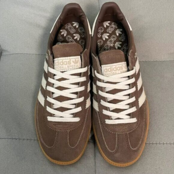 Adidas Brown and White Suede Sneakers - Picture 4 of 7